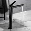 Grifo de lavabo alto monomando Belgica negro mate de Imex